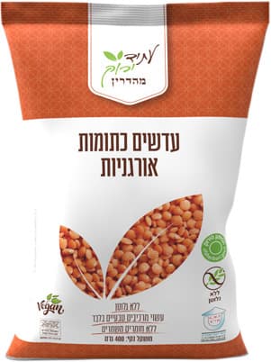 עדשים כתומות אורגנית