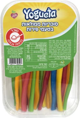 יוגטה - מקלות ממולאות מוברקות בטעם פירות 220 גרם