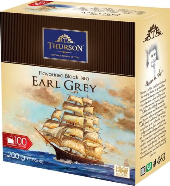 תה שחור ברגמוט 100 שקיקים THURSON