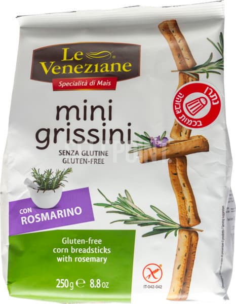 מיני גריסיני ל.גלוטן עם רוזמרין 250 גרם
