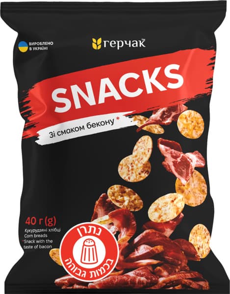 פריכיות תירס בטעם בייקון 40 גרם