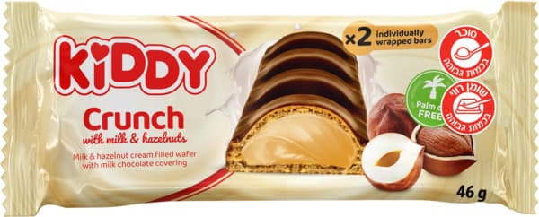 וופל קרם אגוזים שוקולד חלב 23 גר*2