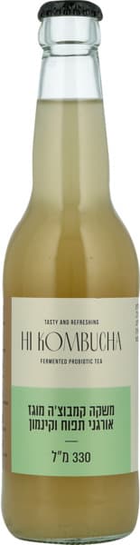 משקה קמבוצה מוגז תפוח אורגני 330 מ"ל