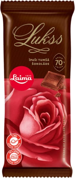 שוקולד מריר 70% קקאו 90 גר LAIMA