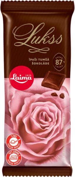 שוקולד מריר 87% קקאו 90 גר LAIMA