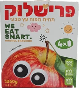 WE EAT SMART פרישלוק מחית תפוח לשתייה  4*90 גרם