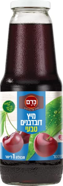 מיץ דובדבן 100% טבעי - כרם - 1 ל