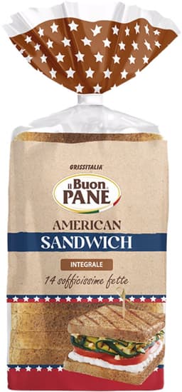 לחם מלא אמריקאי פרוס 550גר