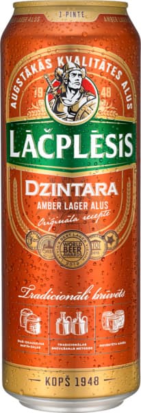 Dzintara בירה בהירה  4.8% 568 מ"ל פחית