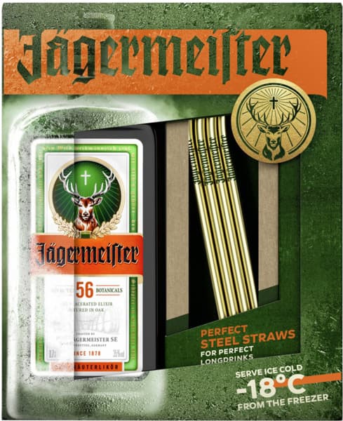 מארז יגרמייסטר 700 מ"ל +  2 כוסות