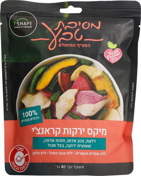 מסיבת טבע חטיף מיקס ירקות 40 גרם
