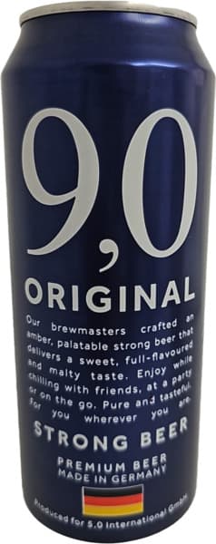 בירה  גרמנית חזקה 9%  500 מל פחית