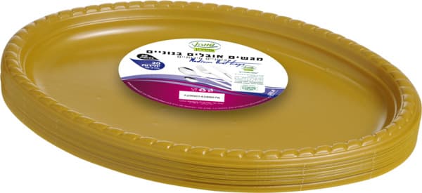 מגש אובלי בינוני צבעוני 20 יח שווה