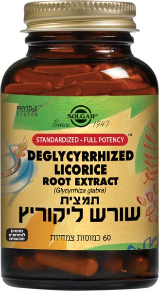 סולגר שורש ליקוריץ 520 מ"ג 60 כמוסות