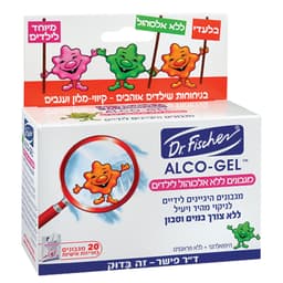 אלכוג'ל 20מגבונים לילדים
