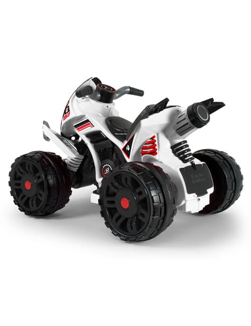 טרקטורון מרצדס 12 וולט - לבן - מנועי טורבו - 2019