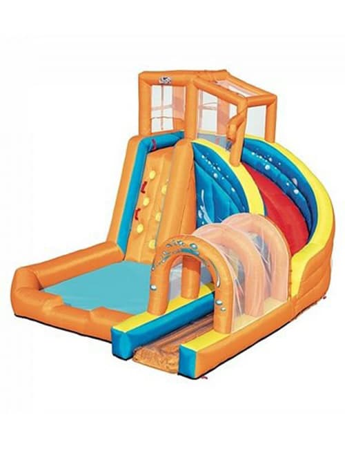 פארק מים מתנפח ביתי עם מגלשה וקיר טיפוס BESTWAY HURICANE 53303