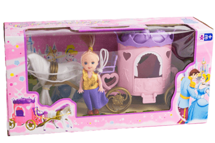 סוס כרכרה קטן כולל בובה