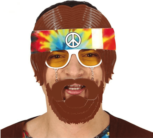 משקפיים היפי עם זקן