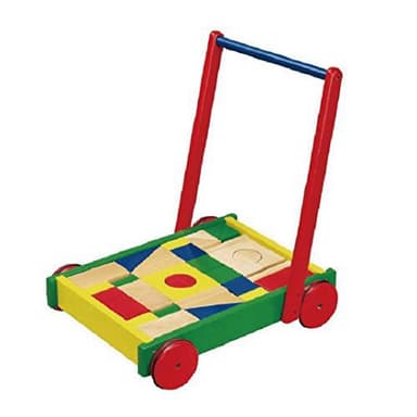ויגה עגלת קוביות עץ 36 יח'