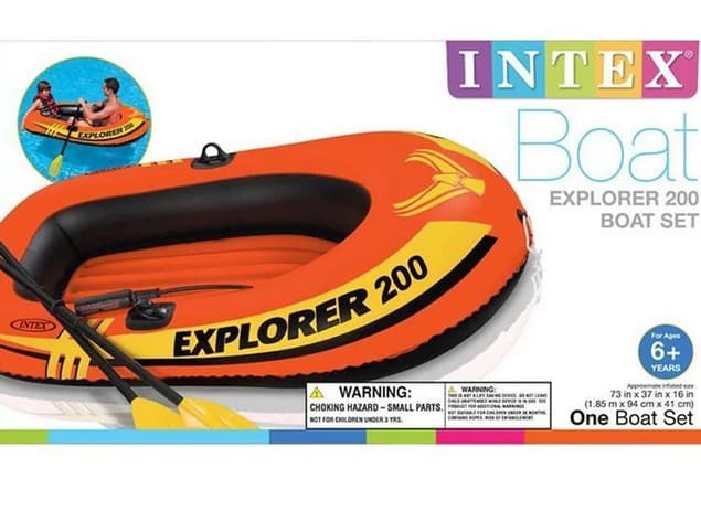 סירה 1.85CM X 94CM X 41CM כולל משוטים ומשאבה מבית INTEX