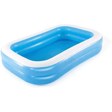 בסט וואי bestway בריכה מלבנית תכלת שפה לבנה 262X175X51 ס"מ