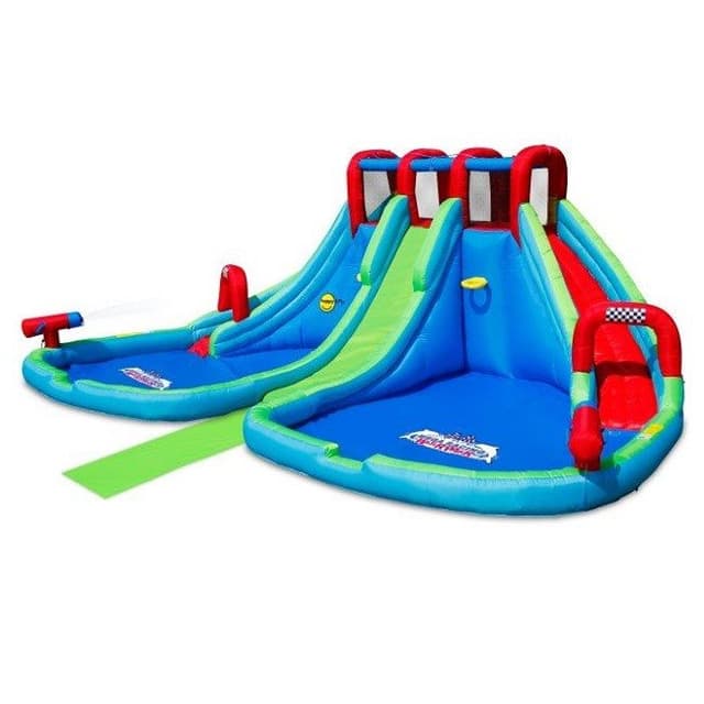 פארק מים ענק מגה מירוצים עם 3 מגלשות 9283B מבית HAPPY HOP