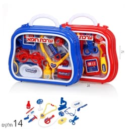 כלי רופא במזוודה אדום/כחול