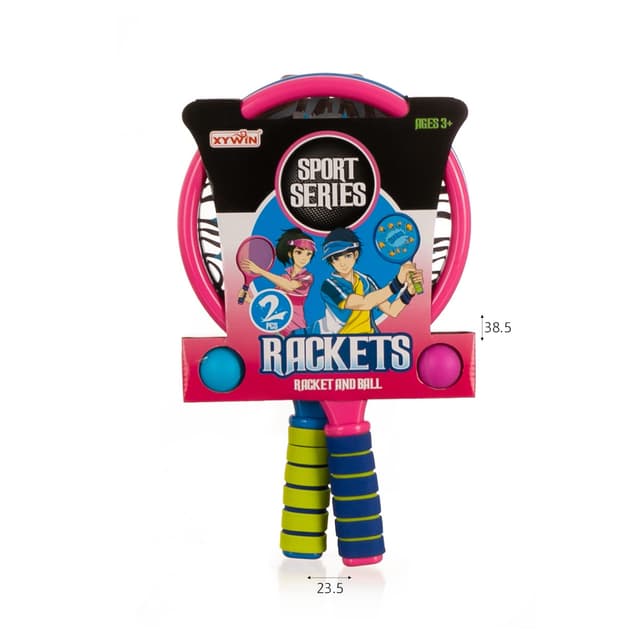 זוג מחבטי טניס פלסטיק