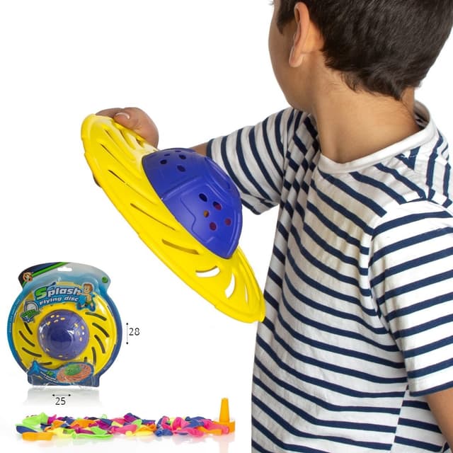 צלחת מעופפת בלוני מים עם 50 בלונים