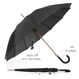 מטרית אלומיניום גדולה שחורה