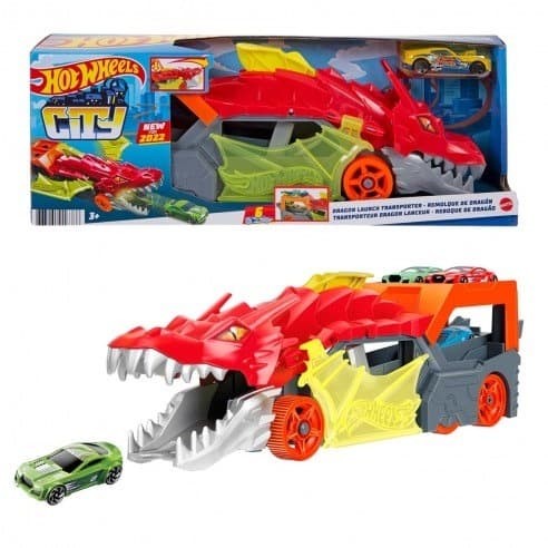 הוט ווילס משאית דרקון+מכונית