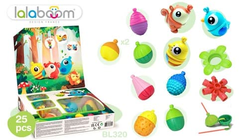 ללה בום חרוזי התפתחות וחיות יער - 25 חלקים