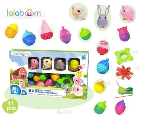 ללה בום חרוזי התפתחות וחיות חווה - 41 חלקים