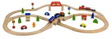 ויגה רכבת 49 חלקים מעץ