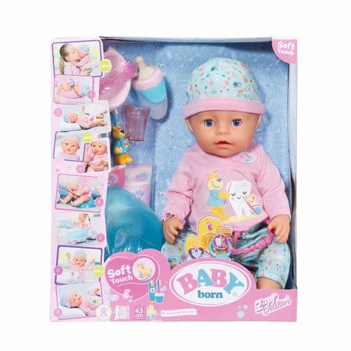 בובת בייבי בורן אינטראקטיבית - מצחצחת שיניים