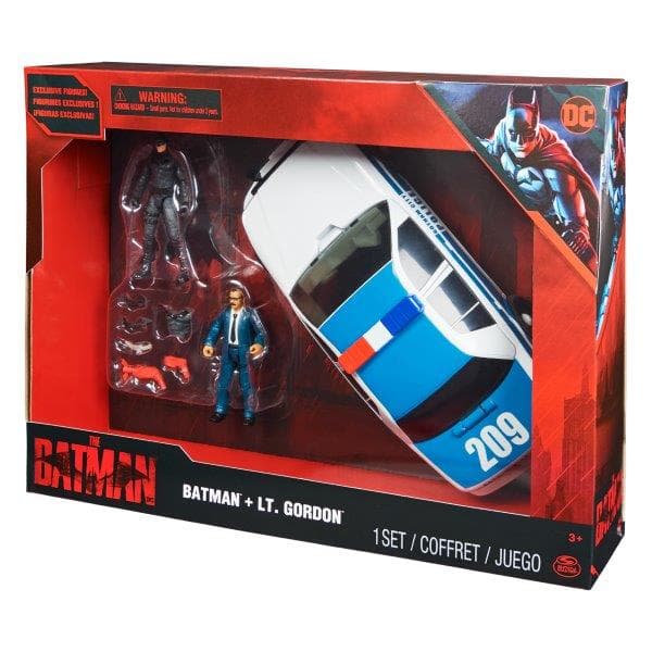 באטמן הסרט - סט דמות 10 ס"מ + רכב משטרה