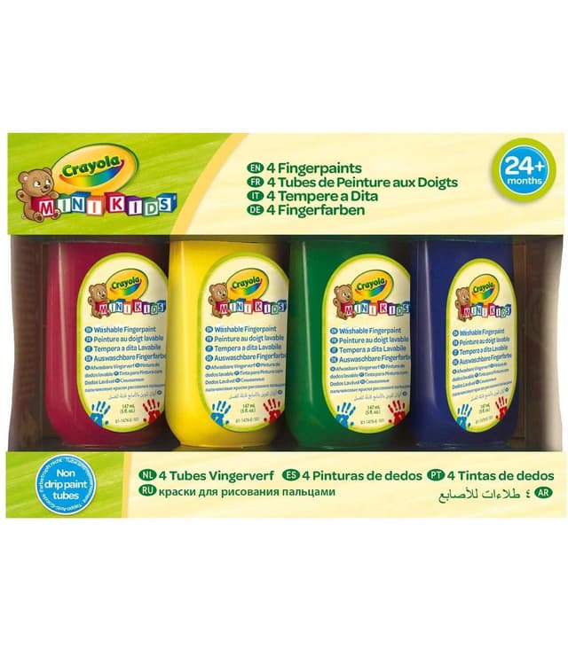 מיני קידס צבעי ידיים בשפורפרת 4 יח'