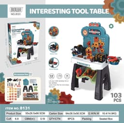 שולחן פעילות סדנת כלי עבודה 103 חלקים