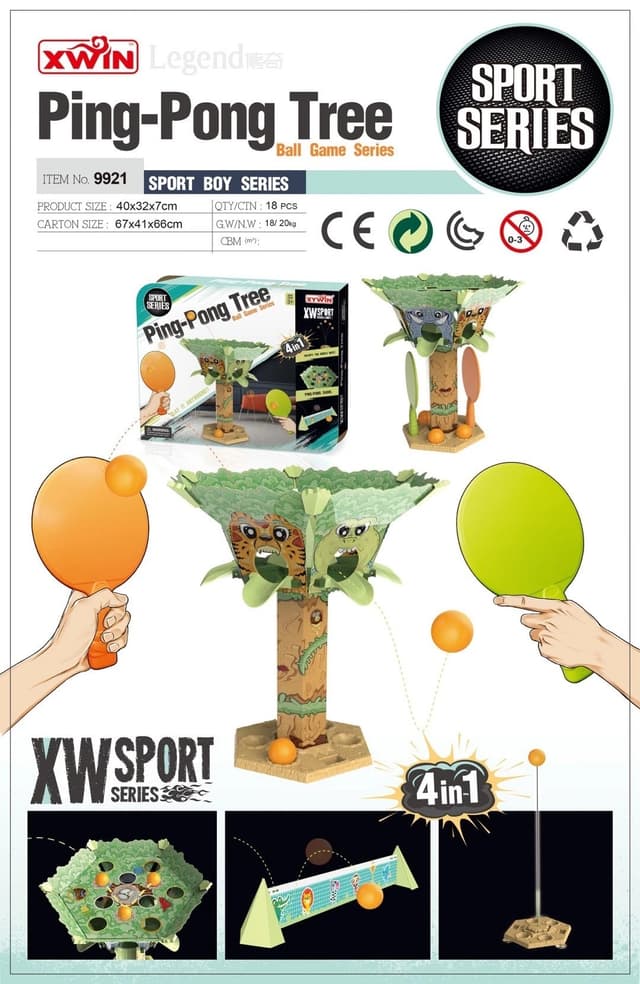 מארז פינג פונג מטורף 4 ב- 1