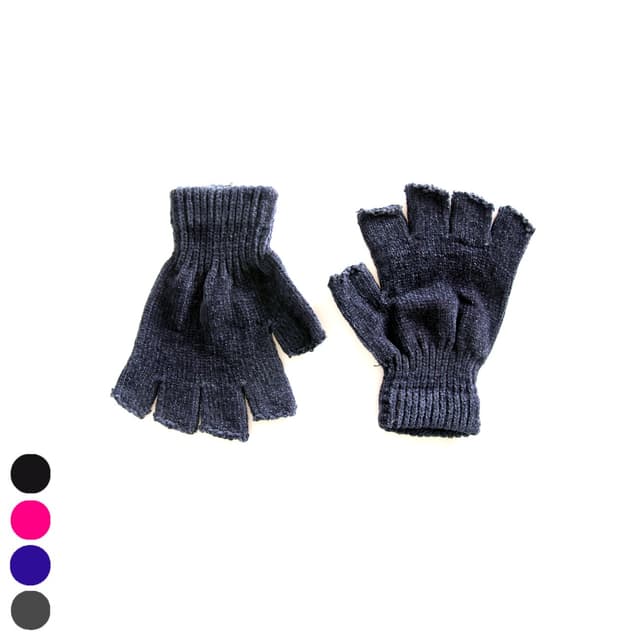 כפפות חצי סרוגות קטיפה (ילדים)
