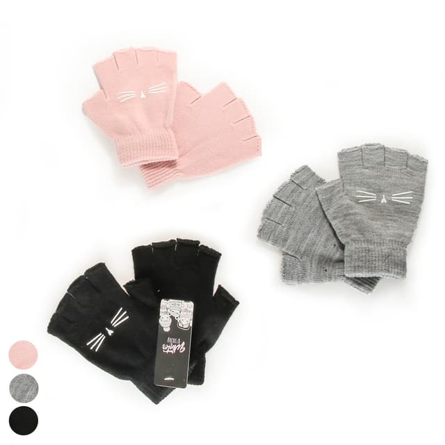 כפפות ילדות חצי שפם