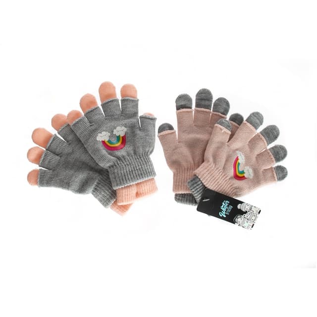 כפפות ילדות כפולות קשת