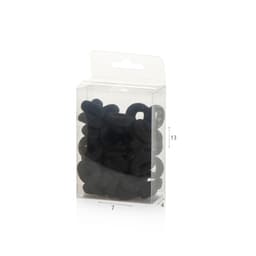 50 גומיות לשיער בקופסא- שחור