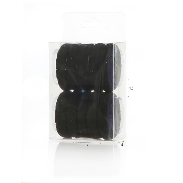 10 גומיות לשיער- שחור