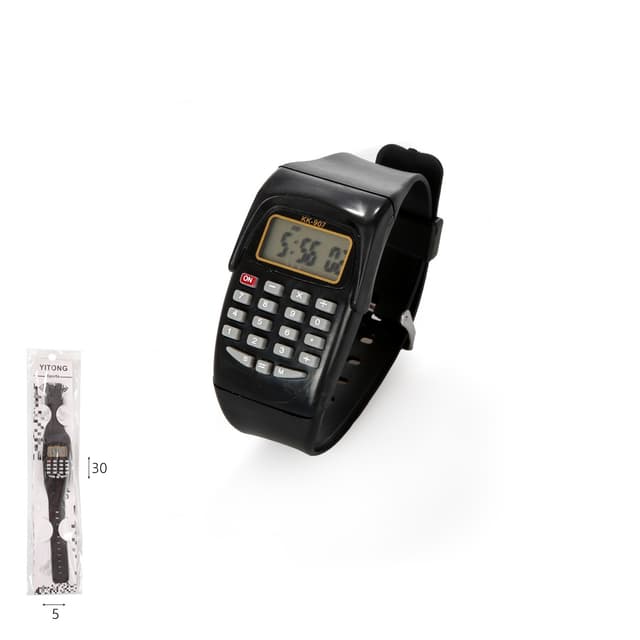 שעון יד מחשבון שחור