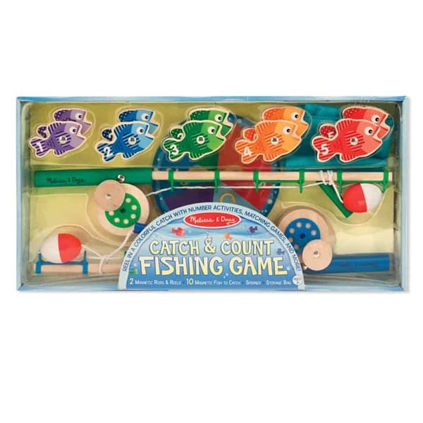 מליסה ודאג משחק דיג מעץ ללימוד מספרים לילדים