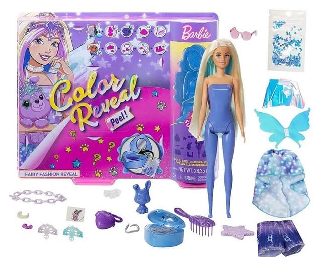 בובה ברבי GXV94 COLOR REVEAL עם 25 הפתעות