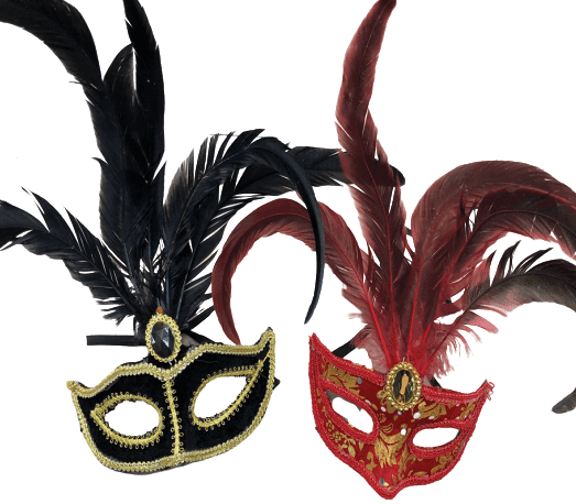 מסכה נוצות יהלום