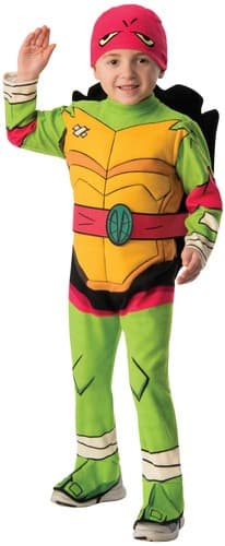 צב נינג'ה רפאל פעוטות [מידה T גיל 2-3 שנים] כולל אוברול עם כיסוי מגף, שריון וכיסוי ראש רך